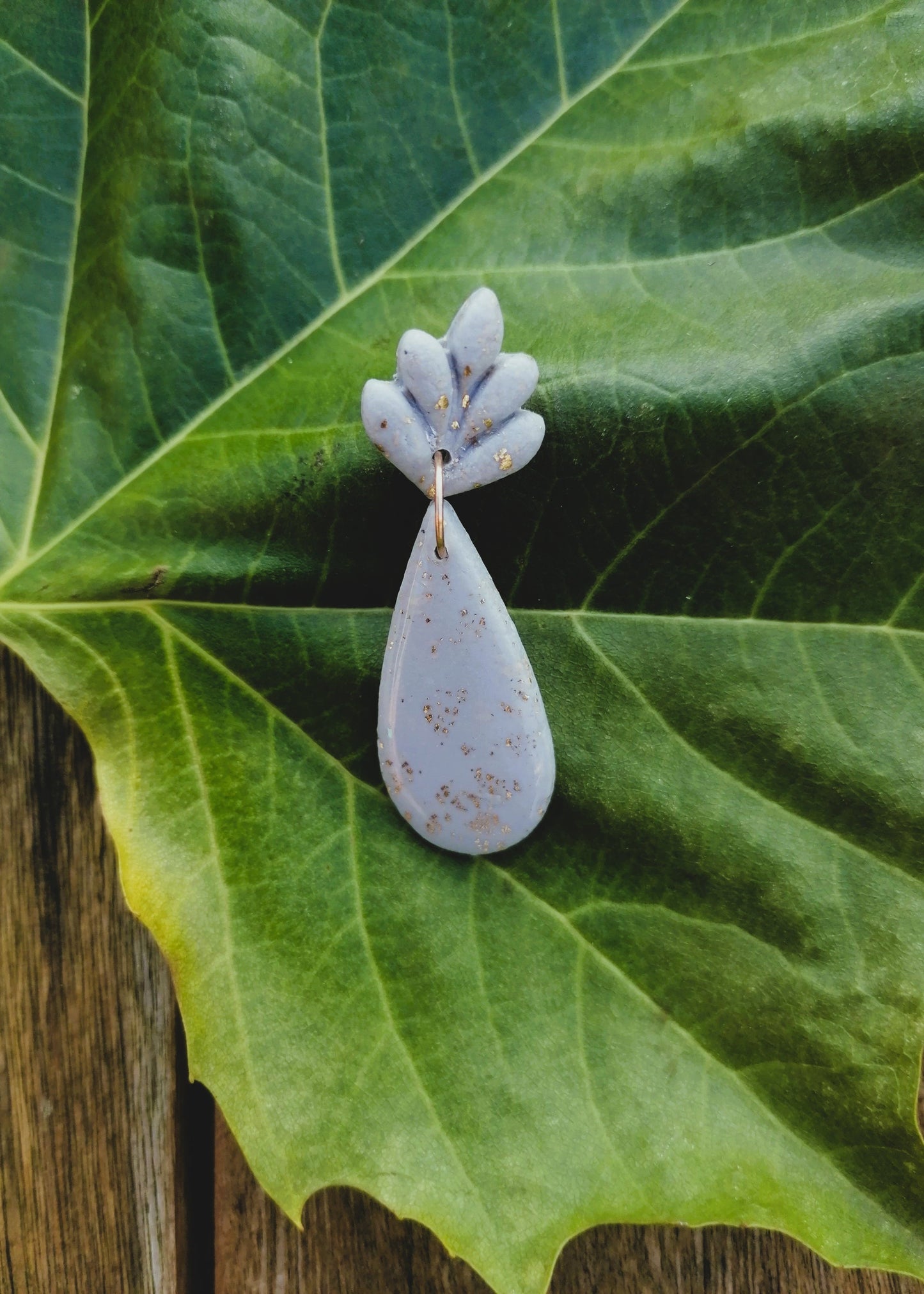 Oorbellen Drop with leaf