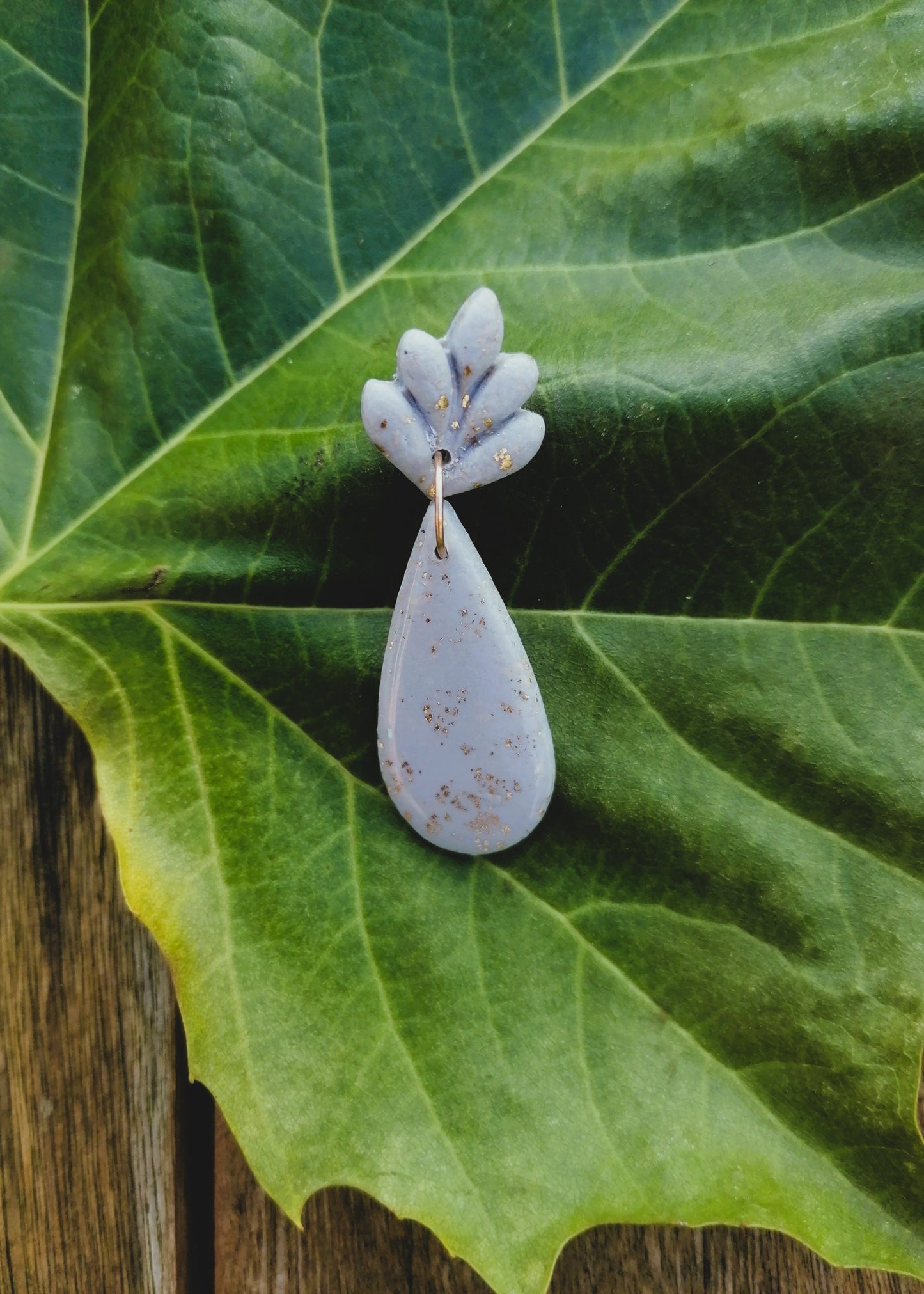 Earrings Drop with leaf