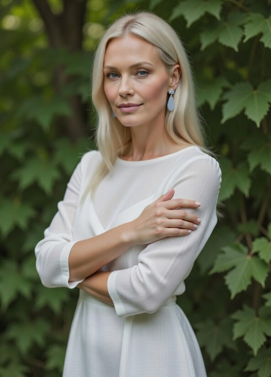 Oorbellen Drop with leaf