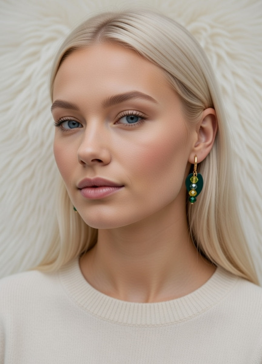 Oorbellen Green leaf